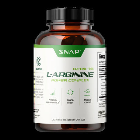 Snap Supplements L Arginine 960Mg Nitric Oxide L Citrulline Powerful Workout Complex, 60 Capsules