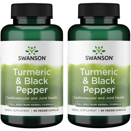 Swanson Turmeric & Black Pepper 90 Veg Caps 2 Pack