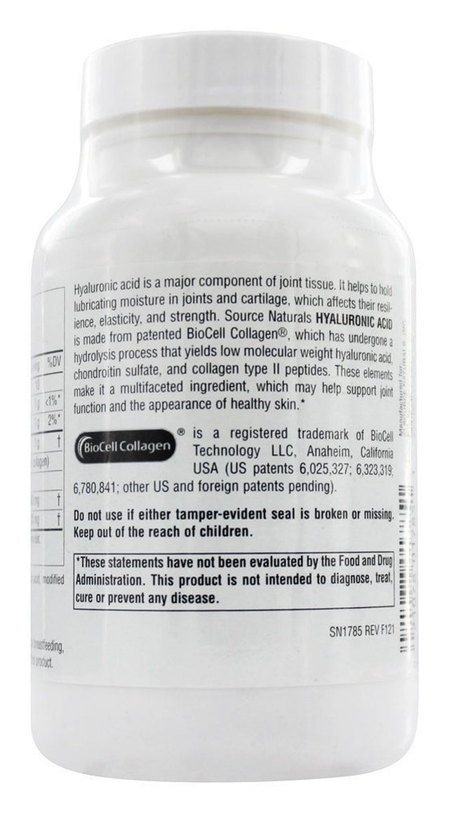 Source Naturals Source Naturals Hyaluronic Acid, 120 Ea