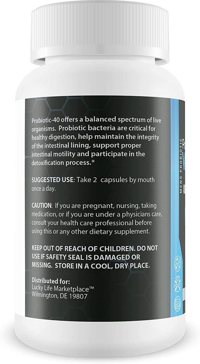 Probiotic Vigor Plex Max - Mens Probiotic Capsules - Our Best Male Formula - 40 Billion Cfu’S - Premium Probiotic Formula for Male Health - Gut Support - Immune Health - Digestive Health