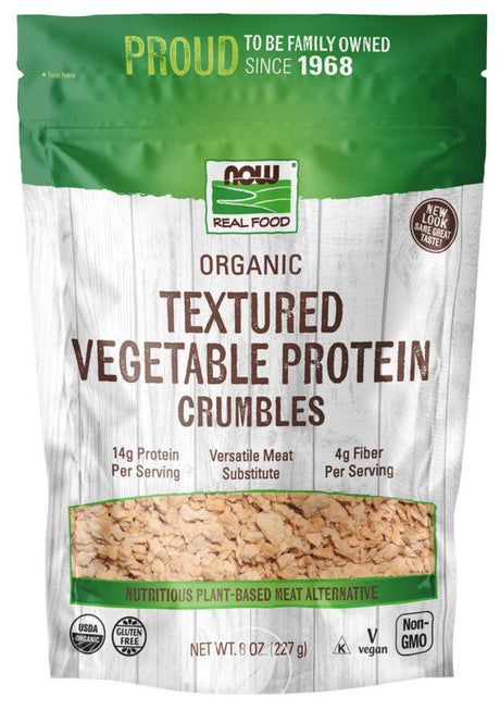 Now Org. Textured Soy Protein (Tsp) Granules 8 Oz, Pack of 2