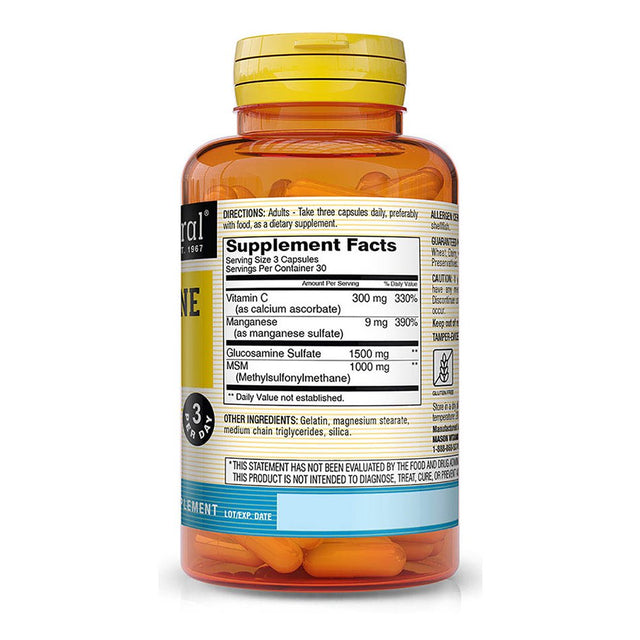 Mason Natural Glucosamine Complex plus MSM with Vitamin C - Supports Joint Health, Improved Flexibility and Mobility, 90 Capsules