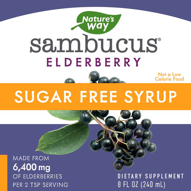 Nature'S Way Sambucus Sugar-Free Elderberry Syrup, Traditional Immune Support*, 8 Fl Oz.