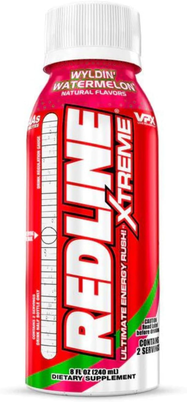 Redline Xtreme, Watermelon, 8 Ounce Bottles, 24 Count