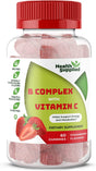 Health Supplied Vitamin B Complex with Vitamin C Gummies | Natural Strawberry Flavor Gummy