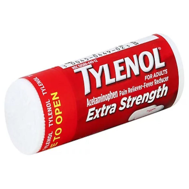 Tylenol Acetaminophen Extra Strength 500Mg 10 Caplet per Vial - Pack of 5 Vials