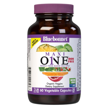 Bluebonnet Nutrition - Maxi One Whole Food-Based Multiple Iron-Free - 60 Vegetable Capsule(S)