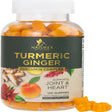 Turmeric Curcumin Gummies - Vegan Turmeric Ginger Gummy with 95% Curcuminoids, Black Pepper for Max Absorption, Joint Support Supplement, Nature'S Tumeric Extract, Ginger Flavor - 120 Gummies