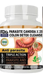 Parasite Detox Clean COLON Flush & Cleanse Parasite Cleanse Candida Support - 100 Capsules