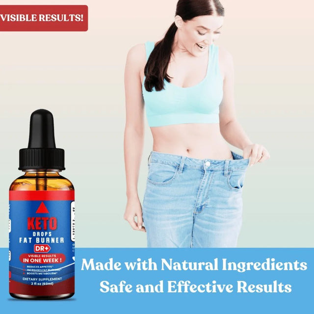 Natural Keto Fat Burner Drops: Effective Weight Loss, Metabolism Boost, Keto Diets | 2-Pack