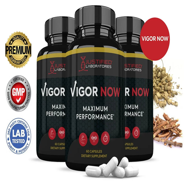 (3 Pack) Vigor Now Men’S Health Supplement 1484Mg 180 Capsules