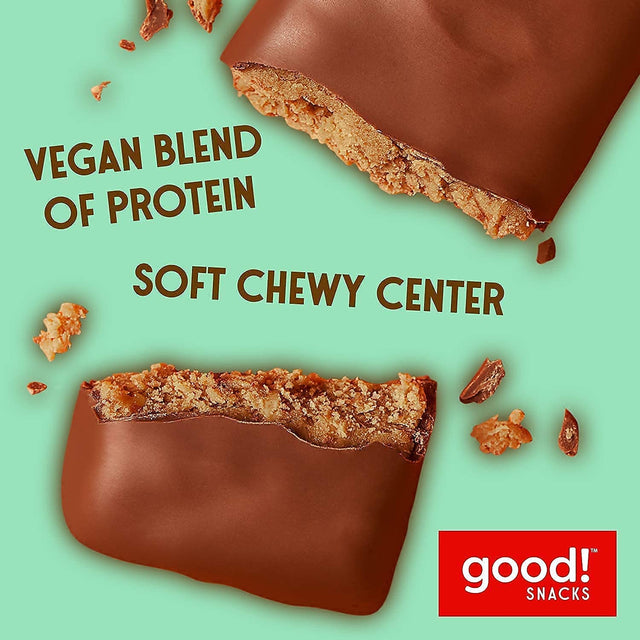 Good! Snacks Vegan Protein Bars Bundle, Chocolate Mint & Chocolate Peanut Butter (24 Bars) Gluten-Free, Plant Based, Low Sugar, High Protein Meal Replacement, Healthy Snacks for Energy, 15G Protein