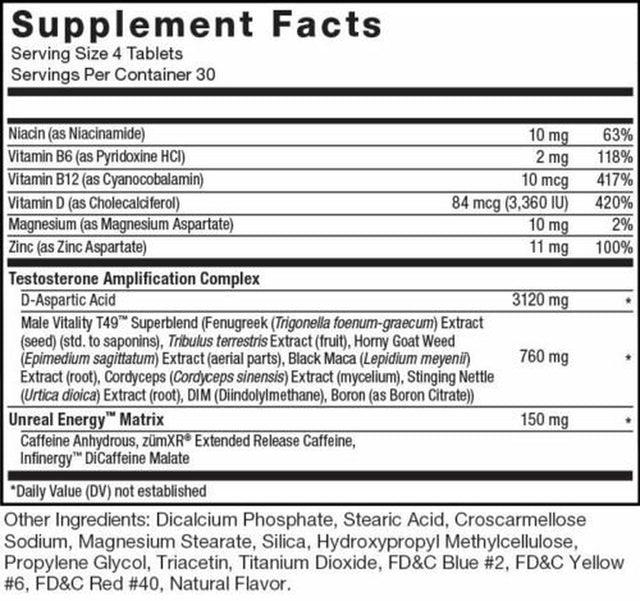 Force Factor Test X180 Boost, Testosterone Booster for Men, Testosteron Pills - 120 Tablets