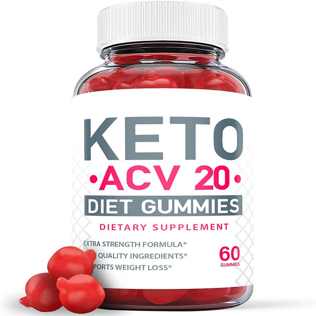 (1 Pack) Keto ACV 20 Gummies - Supplement for Weight Loss - Energy & Focus Boosting Dietary Supplements for Weight Management & Metabolism - Fat Burn - 60 Gummies