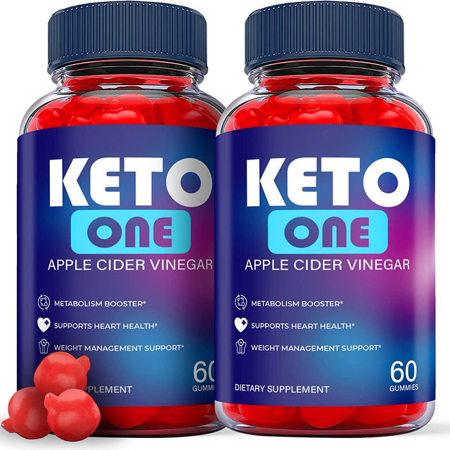 (2 Pack) Keto One Keto ACV Gummies - Supplement for Weight Loss - Energy & Focus Boosting Dietary Supplements for Weight Management & Metabolism - Fat Burn - 120 Gummies