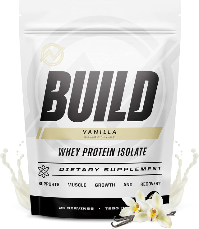 Outwork Nutrition Build Whey Protein Isolate - Perfect for Workout Recovery and Muscle Growth - Increase Protein Intake - Low Lactose, Gluten-Free, Energy Snack - 1.8Lbs Delicious Vanilla Flavor