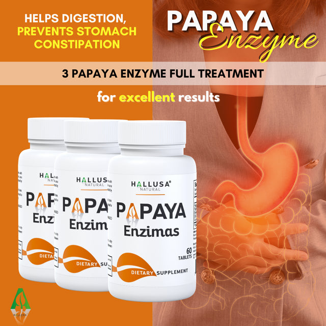 PAPAYA Enzymes - Digestive Health - Bloating and Heartburn - 60 Tab