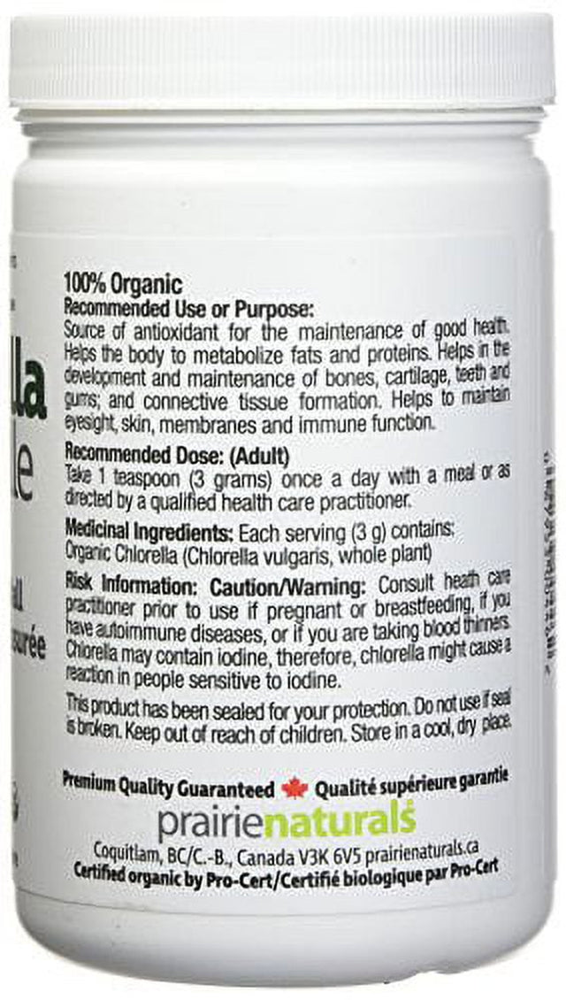 Prairie Naturals Organic Chlorella Broken Cell Wall, 14.1 Ounce