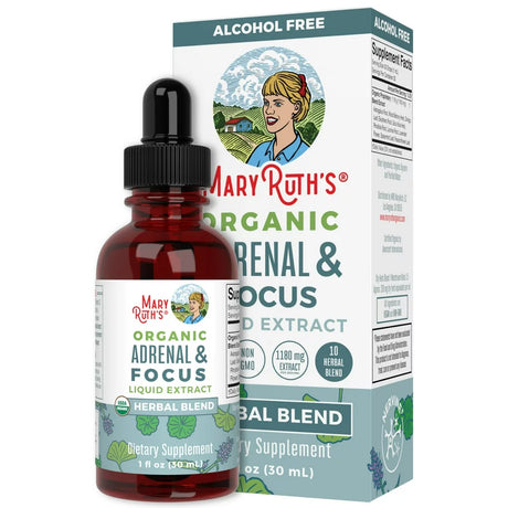 Maryruth'S USDA Organic Adrenal & Focus Liquid Drops |Astragalus Root | Herbal Supplement | Vegan, Non-Gmo | 1 Fl Oz / 30 Ml