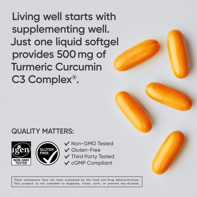 Sports Research Turmeric Curcumin, C3 Complex, 500 Mg, 120 Softgels