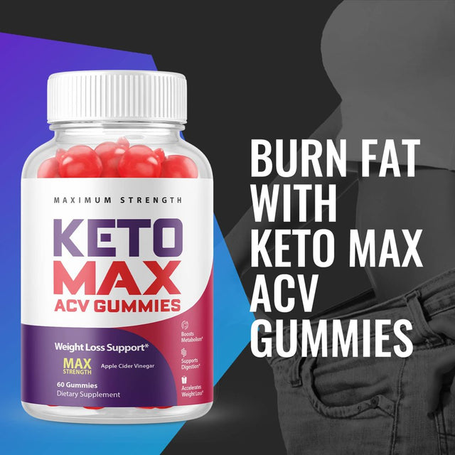 (1 Pack) Keto Max Keto ACV Gummies - Supplement for Weight Loss - Energy & Focus Boosting Dietary Supplements for Weight Management & Metabolism - Fat Burn - 60 Gummies