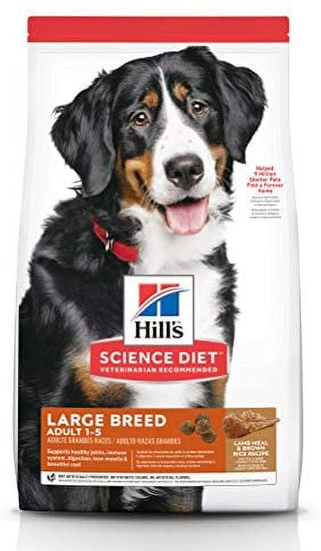 Hill'S Science Diet Dry Dog Food, Adult 1-5, Large Breed, Lamb Meal & Rice Recipe, 33 Lb. Bag