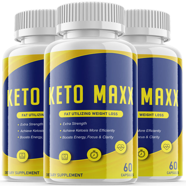 (3 Pack) Keto Maxx - Supplement for Weight Loss - Energy & Focus Boosting Dietary Supplements for Weight Management & Metabolism - Advanced Fat Burn Raspberry Ketones Pills - 180 Capsules