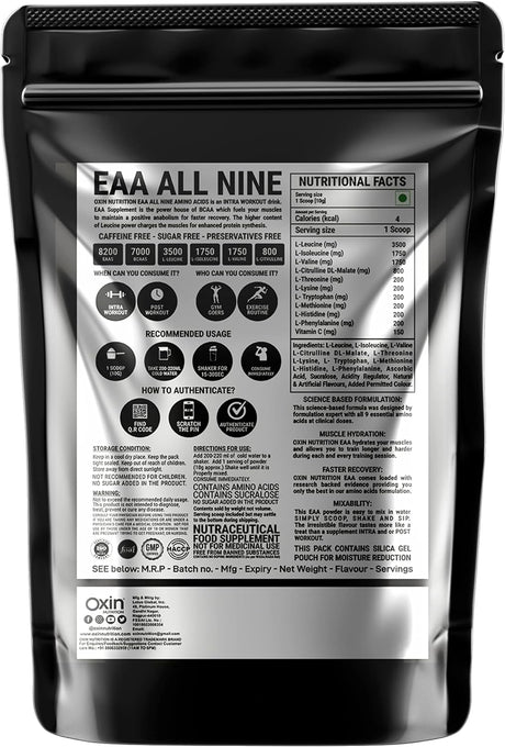 EAA 200 G - Essential Amino Acids - Intra - Workout/Post - Workout Advanced Formula Powder - EAA+BCAA, Pink Guava, 200G