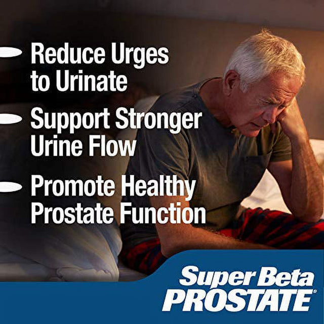 Super Beta Prostate – over 15 Million Bottles Sold – Urologist Recommended Prostate Supplement for Men - Reduce Bathroom Trips Night, Promote Sleep & Bladder Emptying, Beta Sitosterol (60Ct,