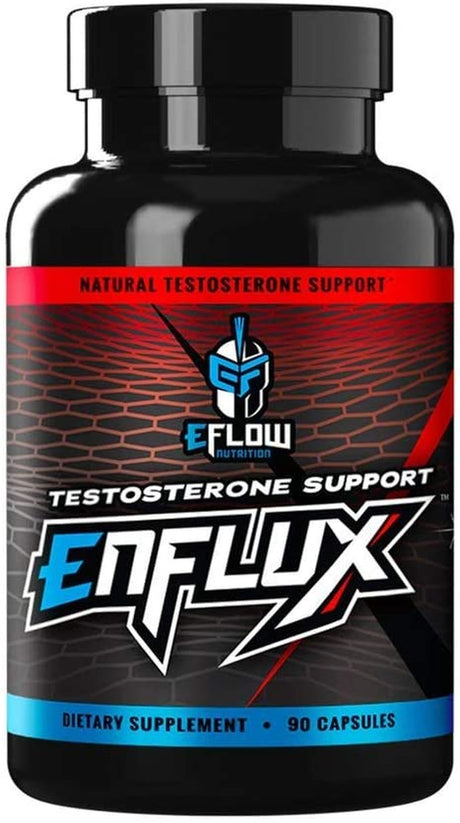 Eflow Nutrition Enflux Natural T Support with KSM-66 Ashwagandha - Supplement to Support Lean Body Mass for Men and Women - Fenugreek, DIM, Longjack & Astragin - 90 Capsules (30 Day Supply)