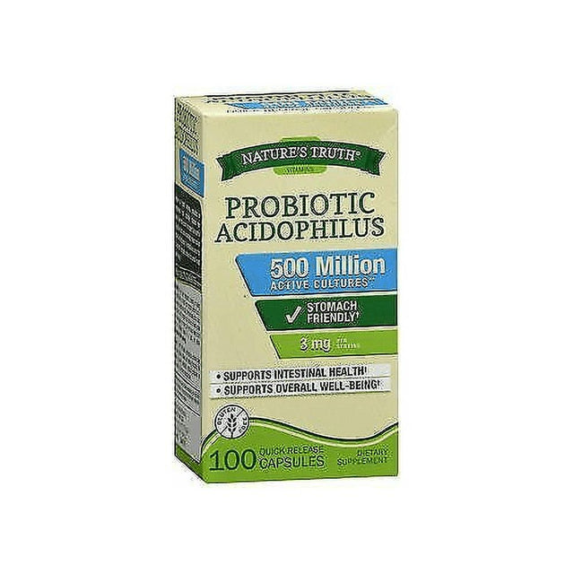 Nature'S Truth Vitamins Probiotic Acidophilus 3Mg Quick Released Cap, 100Ct, 3-Pack