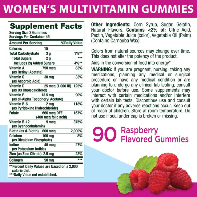 Nature'S Bounty Women'S Multivitamin Gummies, Supports Energy, Immune & Bone Health, 90 Ct