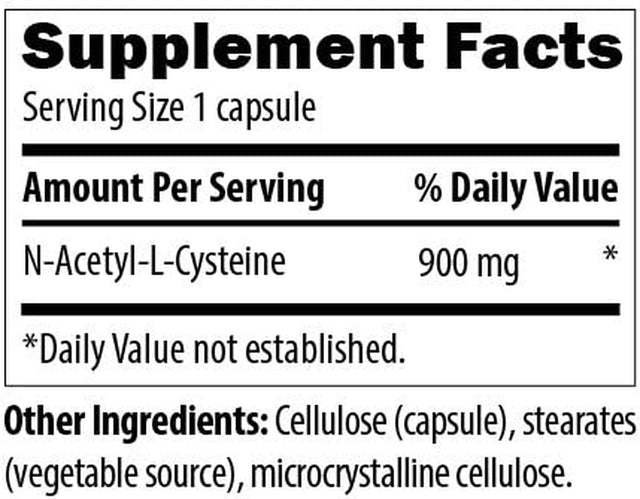 Rootcology Pure N-Acetyl Cysteine - Lung Health Support with 900Mg NAC - Dietary Supplement for Lung Cleanse and Detox by Izabella Wentz (120 Capsules)