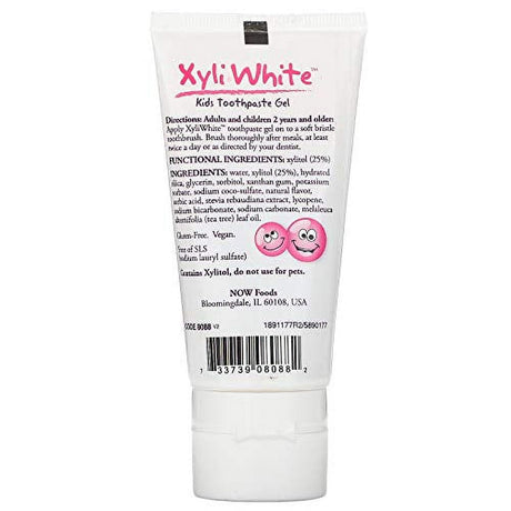 NOW Solutions, Xyliwhite Toothpaste Gel for Kids, Bubblegum Splash Flavor, Kid Approved! 3-Ounce, Packaging May Vary