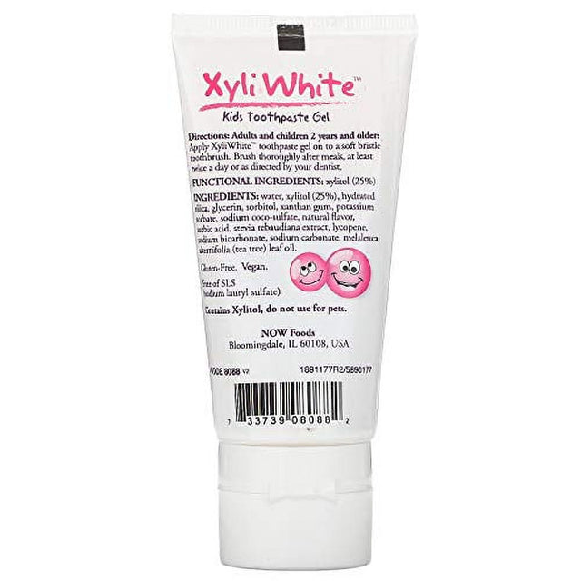 NOW Solutions, Xyliwhite Toothpaste Gel for Kids, Bubblegum Splash Flavor, Kid Approved! 3-Ounce, Packaging May Vary