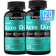 VIVALIFER Keto Pills, 2 Pack Appetite Suppressant for Weight Loss, Fat Burners for Women & Men, 120 Capsules