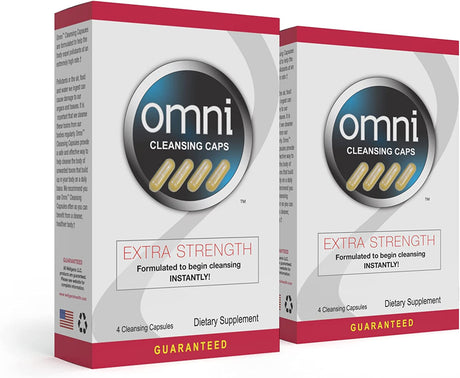 Wellgenix Omni Cleansing Capsules- Extra Strength Cleansing-Potent Deep System Cleanser (4 Fast Caps) (2 Pack)