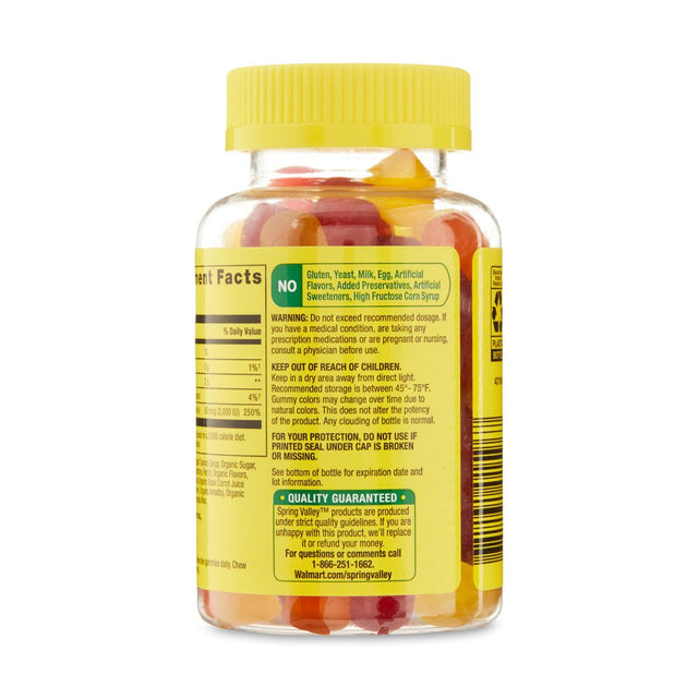 Spring Valley Vitamin D3 Gummy, 2000 IU, 80 Ct