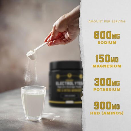 HRDWRK - Electrolytes Powder Keto Hydration Sugar Free with Magnesium, Potassium and Sodium - 100 Servings | Boost Endurance and Reduce Fatigue with This Electrolytes Supplement - Maximum Hydration