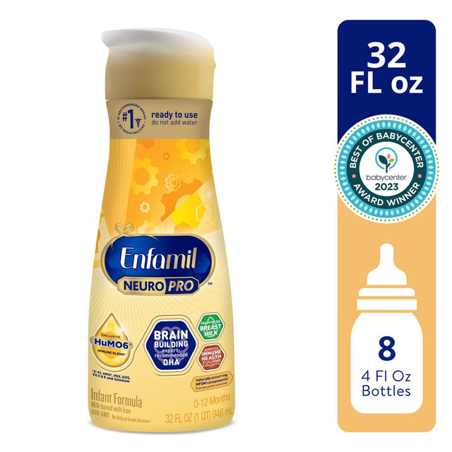 Enfamil Neuropro Baby Formula, Milk-Based Infant Nutrition, MFGM* 5-Year Benefit, Expert-Recommended Brain-Building Omega-3 DHA, Exclusive Humo6 Immune Blend, Non-Gmo, 32 ​Fl Oz