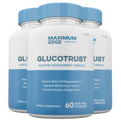 Glucotrust Blood Sugar Supplement 60 Capsules Pack of 3