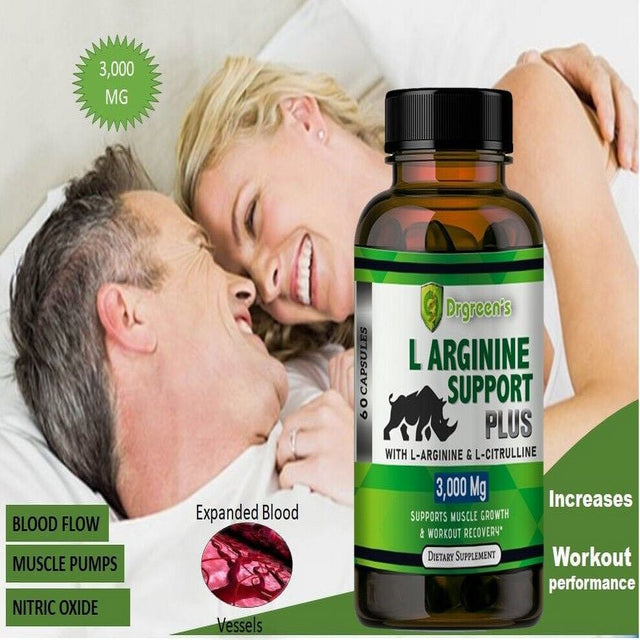 L-Arginine 3000Mg Nitric Oxide Booster Supplement -120 Capsule