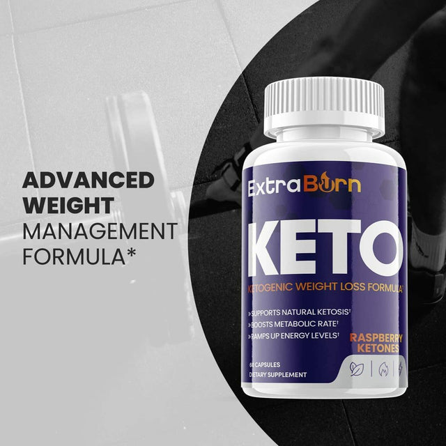 (3 Pack) Extra Burn Keto - Supplement for Weight Loss - Energy & Focus Boosting Dietary Supplements for Weight Management & Metabolism - Advanced Fat Burn Raspberry Ketones Pills - 180 Capsules