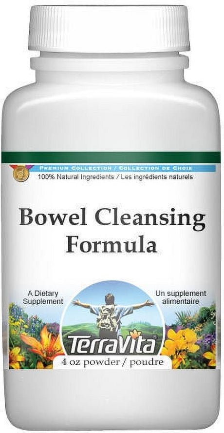 Terravita Bowel Cleansing Formula Powder - Birch, Licorice, Senna and More, (4 Oz, 2-Pack, Zin: 512178)