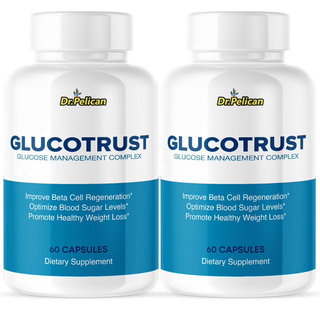 Glucotrust- Blood Sugar/Glucose/Metabolism/Weight Loss- 2 Bottles-120 Capsules-Dr. Pelican