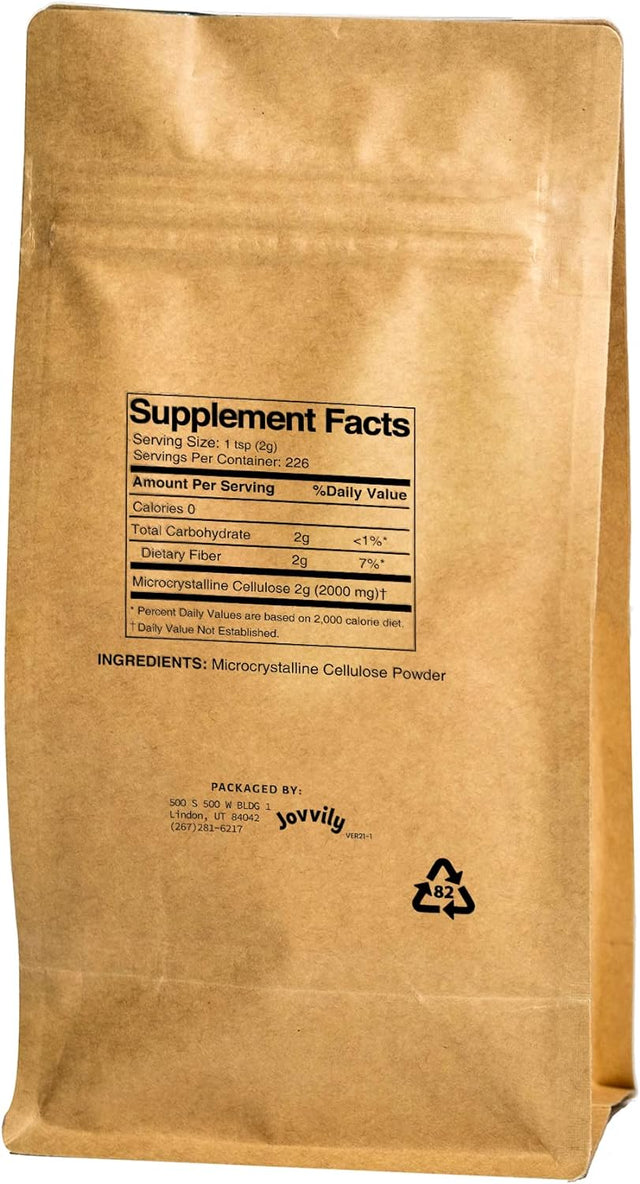 Microcrystalline Cellulose Powder - 1 Lb - Fiber Supplement - Binding Agent - Highly Absorbent