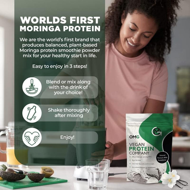 Vegan Protein Company, Healthy Protein Powder with Pea, Rice, & Moringa, Non-Gmo Weight Loss Smoothie Powder, Protein Shake Powder, Plant Based Meal Replacement, Vanilla, 1000G