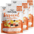 JSC Nature'S Garden Tropical Fruit Trail Mix Multipack 4Pcs-1 Ounce per Bag Dried Fruit Nutritious Healthy Snack Energy Boost Protein Fiber Vitamin Great On-The-Go Snack Camping Hiking Travel Bag of 3