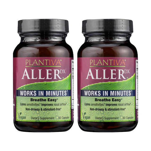 Plantiva Allerdx Natural Herbal Seasonal Fast-Acting Respiratory Support Supplement ( 2 Pack )