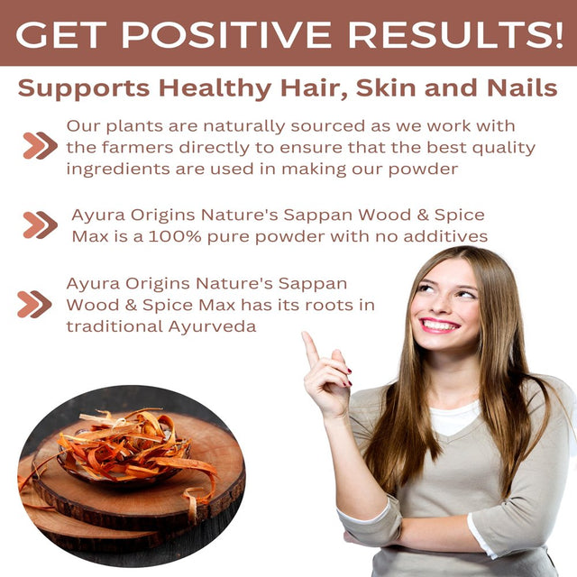 Nature'S Sappan Wood & Spice Max - Supports Wellness for Hair, Nails and Skin - Herbal Supplement 3.5Oz 50 Servings